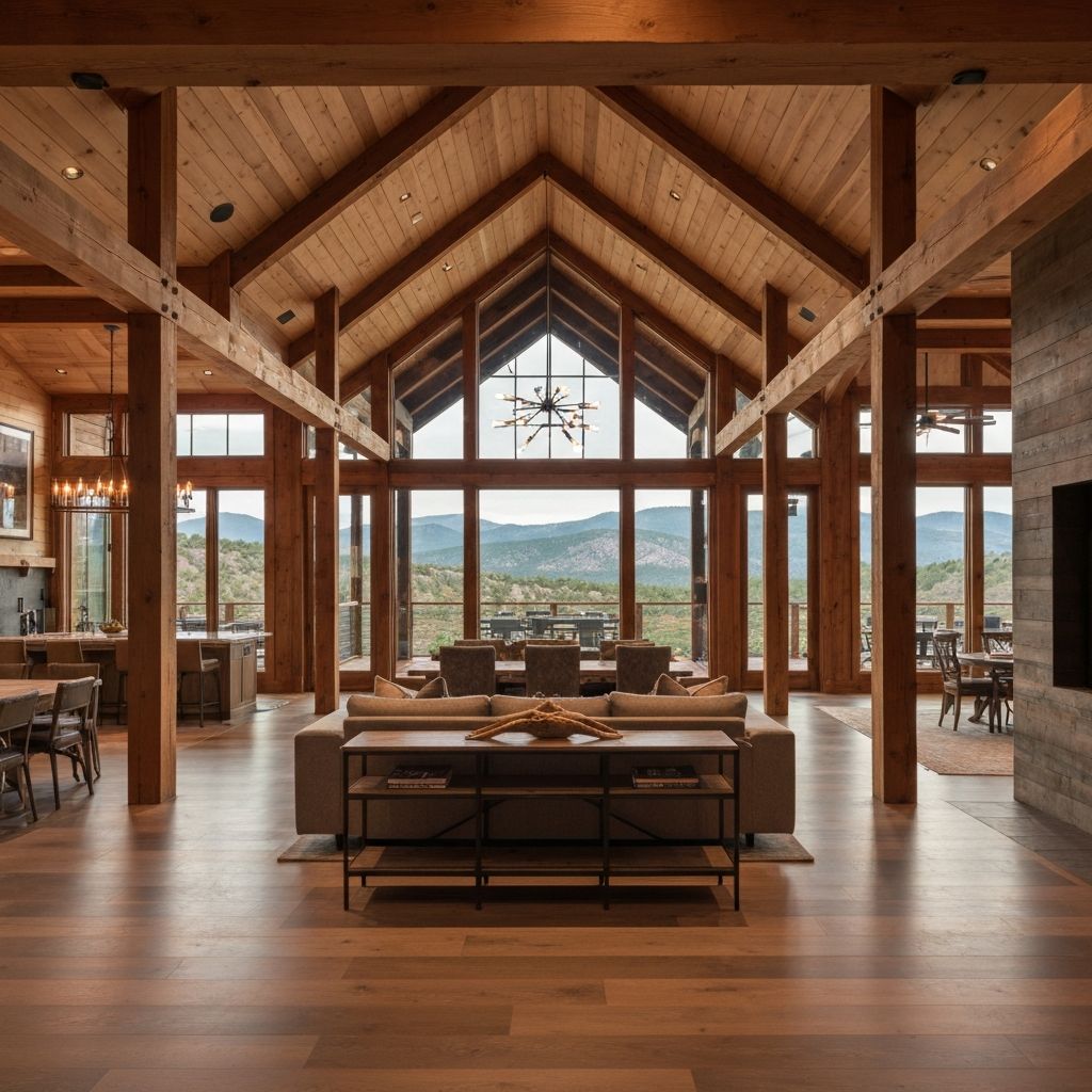 Luxurious barndominium interior